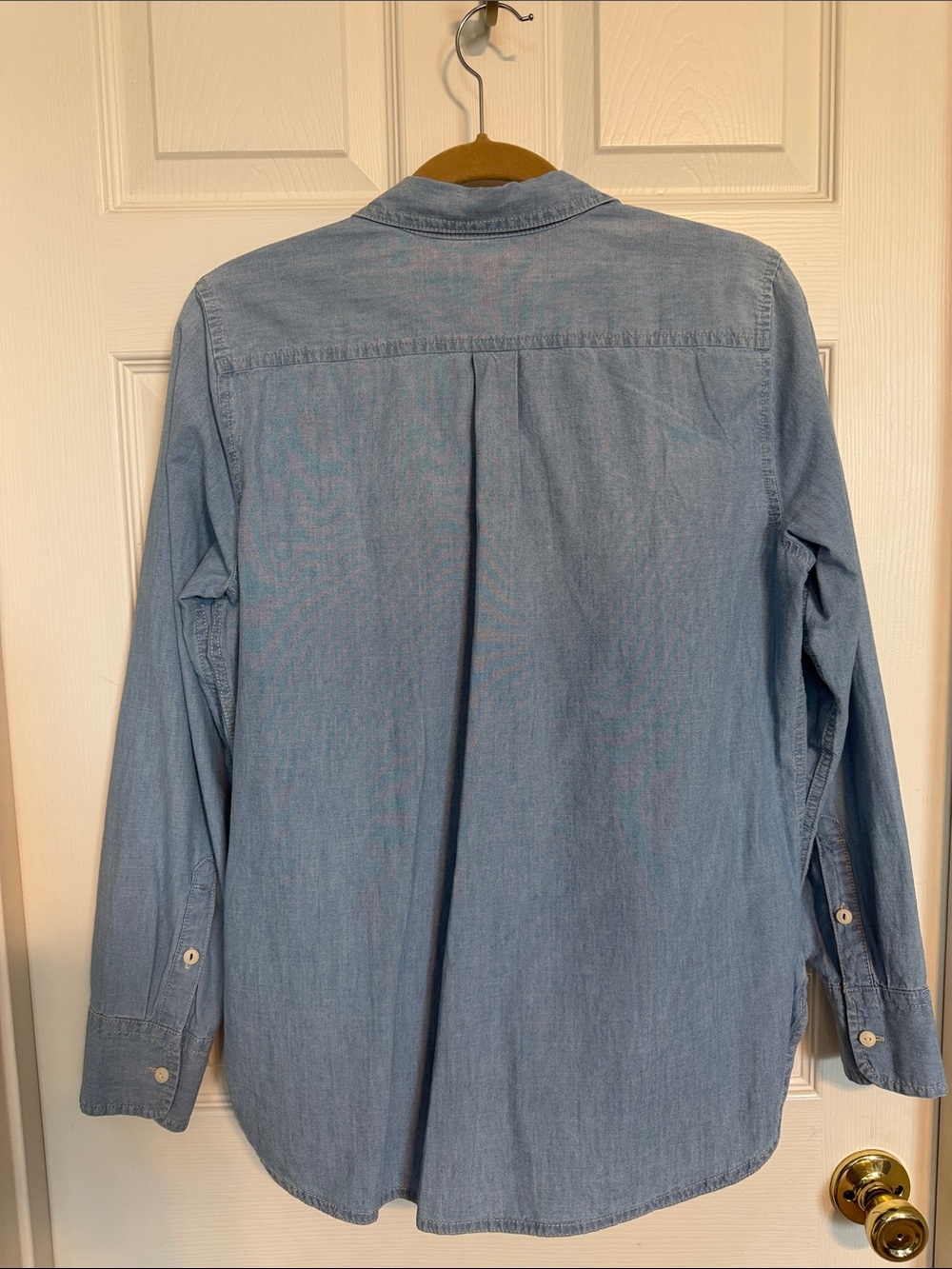 J. Crew Light Wash Denim Button-Down Shirt - Picture 3 of 3